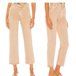 ROLLA’S High Rise Straight Sand Denim Jeans